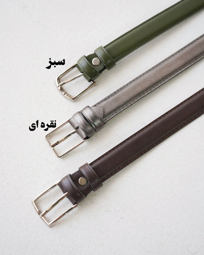 کمربند چرم دور دوخت ۲/5 سانت کد ۳۰